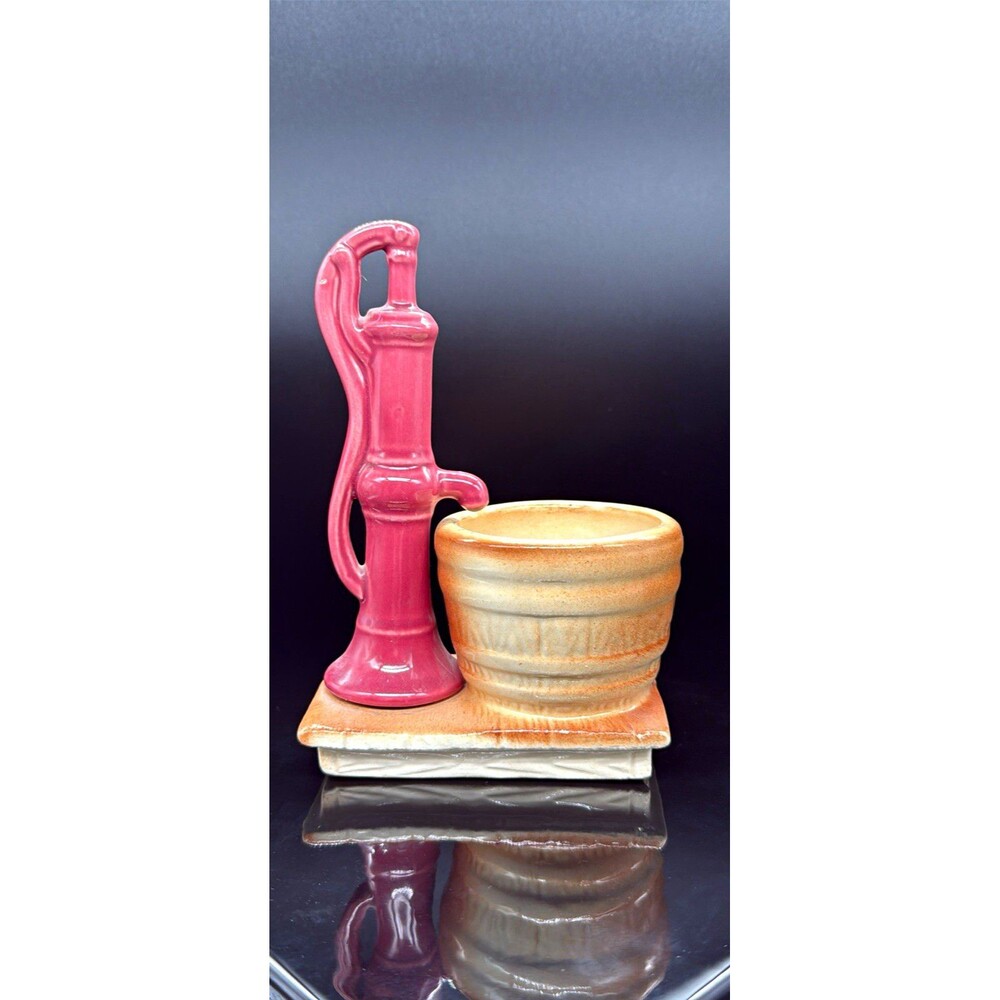 MCM Ceramic Planter Water Pump & Basin  Shawnee Pottery?
